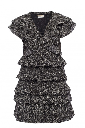 Ruffled silk dress, zdjęcie 1 Ruffled silk dress od Saint Laurent